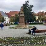 Podzimní krása v parku u Žižkova pomníku: macešky a vřesy zkrášlily Čáslav