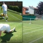 Unikát na zahradě v Kunraticích: travnatý kurt, kde trénují i šampionky Wimbledonu