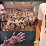 Messiho oslava! Unikátní trička, dojemné přání od útočníka i davu školáků z rodného města
