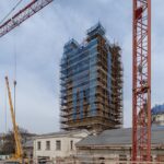 Přestavba bývalé Vinohradské vodárny v Praze na vzdělávací centrum je v polovině