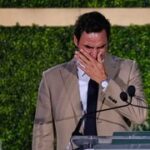 Federer v Síni slávy: pláč i vzpomínka na zesnulé trenéry. Nadal nedorazil